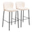 Zuo Modern Linz BarStool Set of 2, Cream - 109782