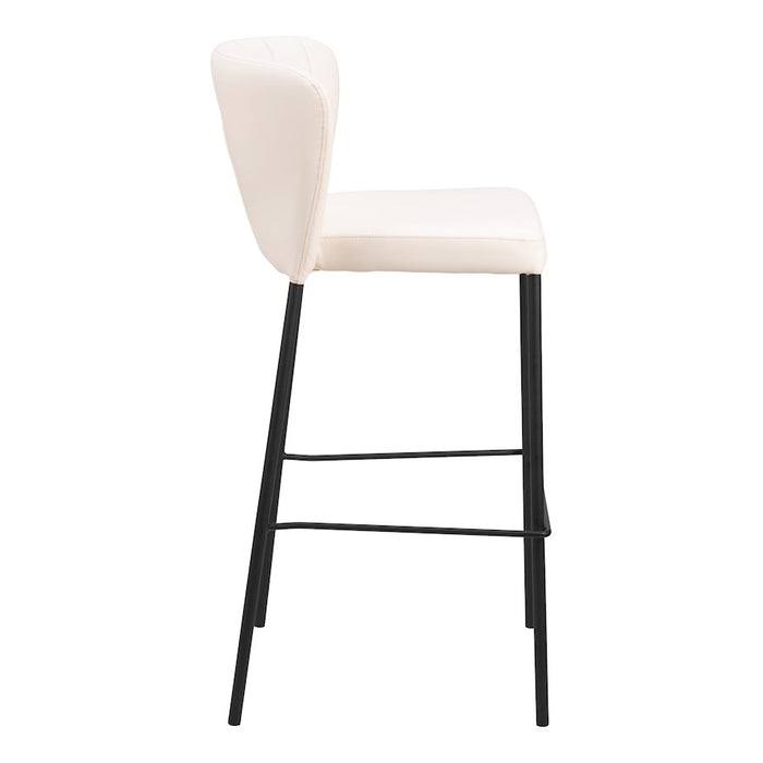 Zuo Modern Linz BarStool Set of 2, Cream