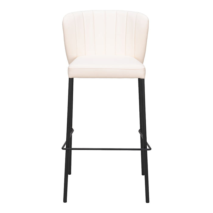 Zuo Modern Linz BarStool Set of 2, Cream