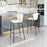 Zuo Modern Linz BarStool Set of 2, Cream