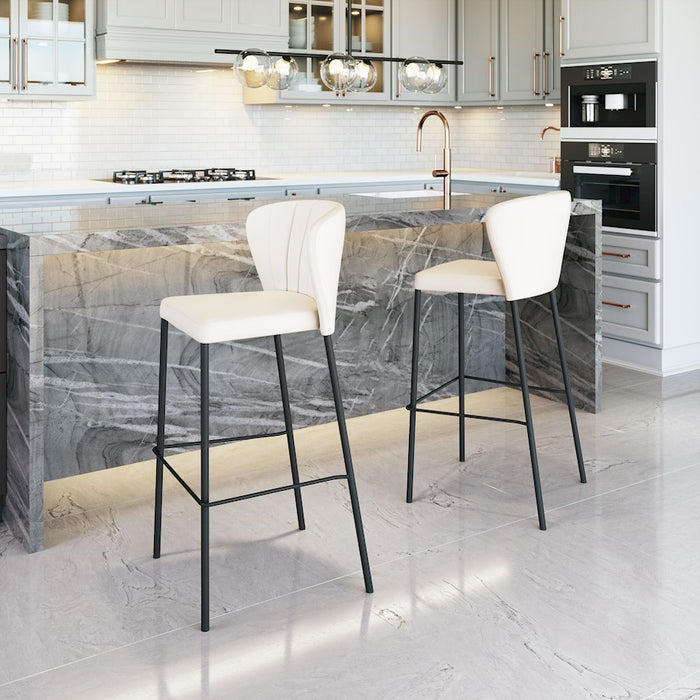 Zuo Modern Linz BarStool Set of 2, Cream