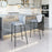 Zuo Modern Linz BarStool Set of 2, Gray