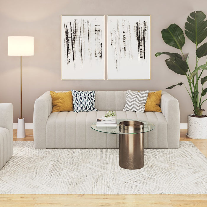 Zuo Modern Puerto Plata Sofa, Dason Snow