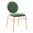 Zuo Modern Odessa Dining Chair Set of 2, Green/Gold