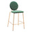 Zuo Modern Odessa Counter Stool Set of 2, Green/Gold