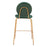 Zuo Modern Odessa Counter Stool Set of 2, Green/Gold