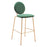 Zuo Modern Odessa BarStool Set of 2, Green/Gold