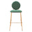 Zuo Modern Odessa BarStool Set of 2, Green/Gold