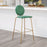 Zuo Modern Odessa BarStool Set of 2, Green/Gold