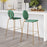 Zuo Modern Odessa BarStool Set of 2, Green/Gold
