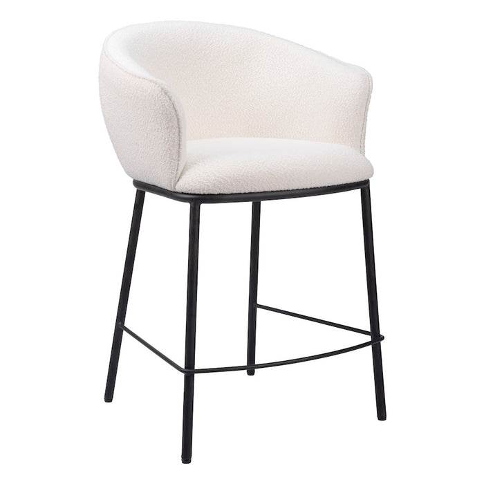 Zuo Modern Essen Counter Stool, Ivory - 109807