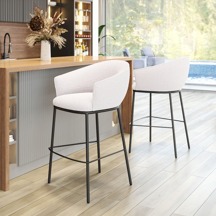 Zuo Modern Essen BarStool, Ivory