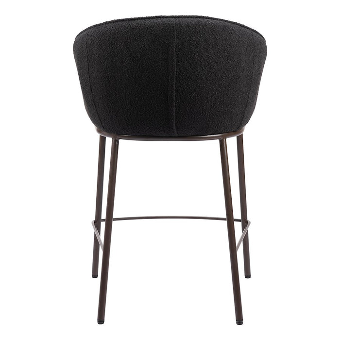 Zuo Modern Essen Counter Stool, Black/Bronze