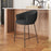 Zuo Modern Essen Counter Stool, Black/Bronze