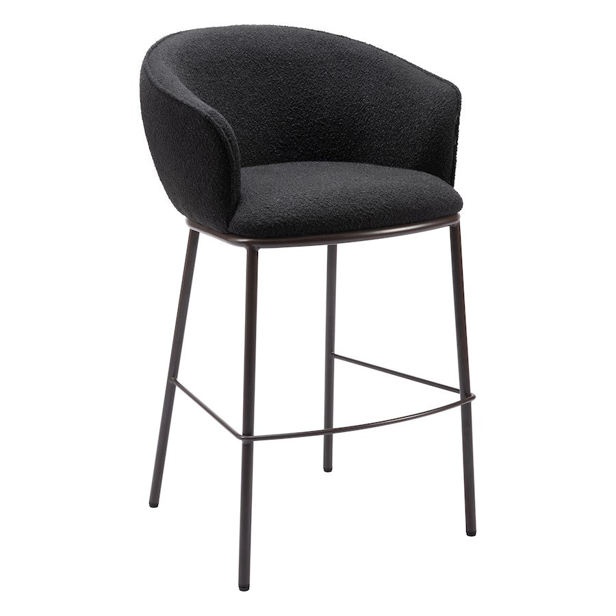 Zuo Modern Essen BarStool, Black/Bronze - 109810