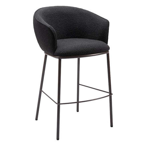 Zuo Modern Essen BarStool, Black/Bronze
