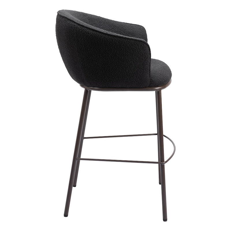 Zuo Modern Essen BarStool, Black/Bronze