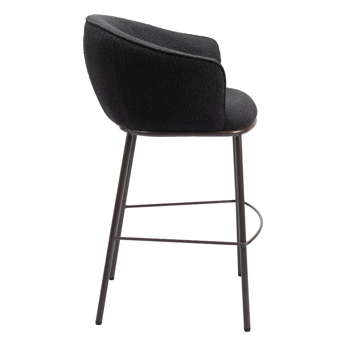 Zuo Modern Essen BarStool, Black/Bronze