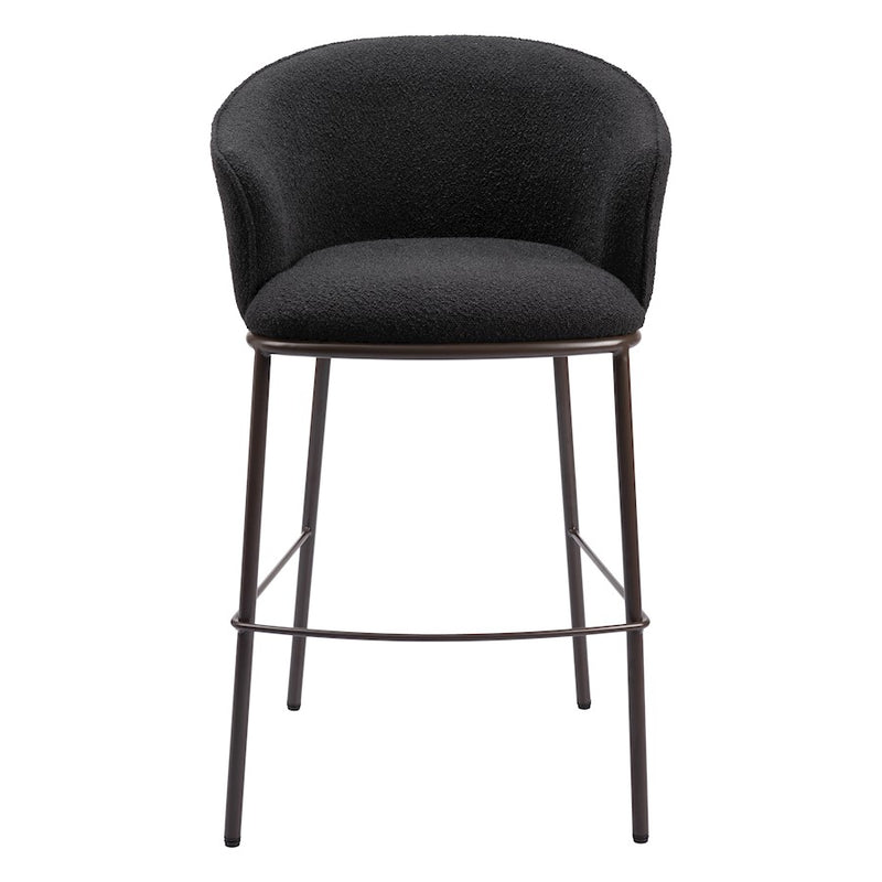 Zuo Modern Essen BarStool, Black/Bronze