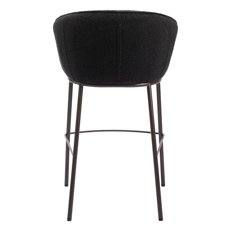 Zuo Modern Essen BarStool, Black/Bronze