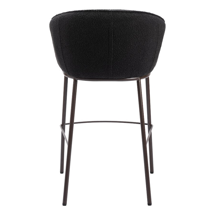 Zuo Modern Essen BarStool, Black/Bronze