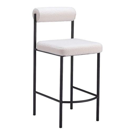 Zuo Modern Livorno Counter Stool Set of 2, Ivory