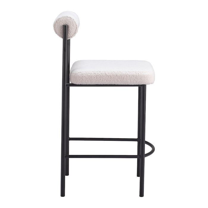 Zuo Modern Livorno Counter Stool Set of 2, Ivory