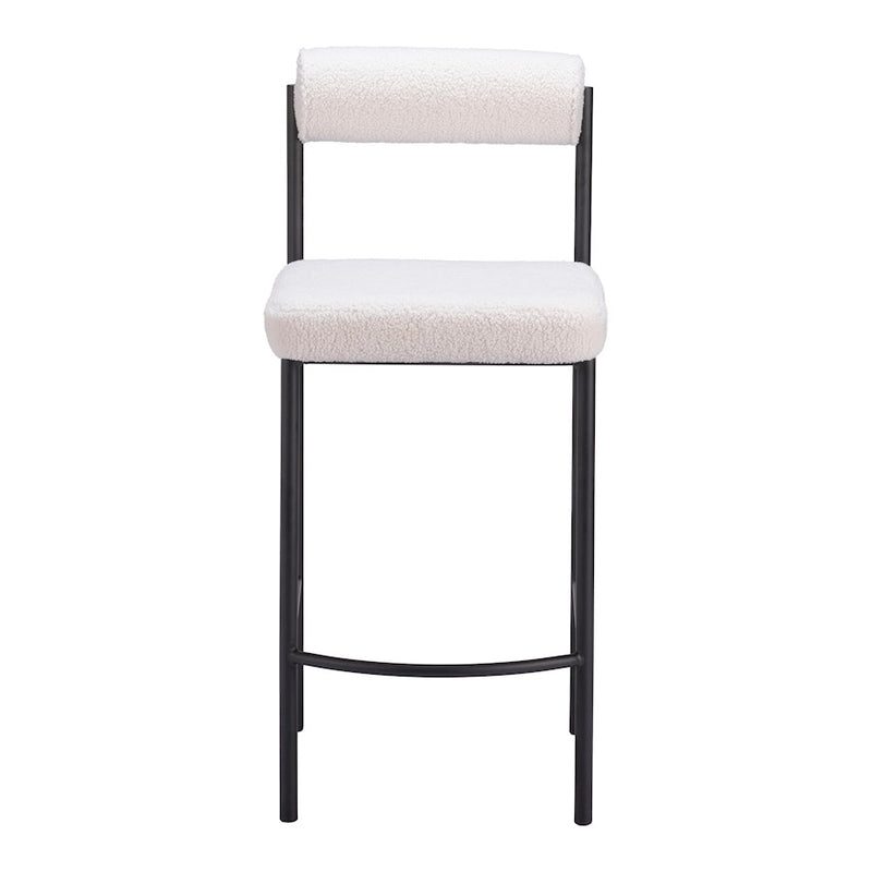 Zuo Modern Livorno Counter Stool Set of 2, Ivory