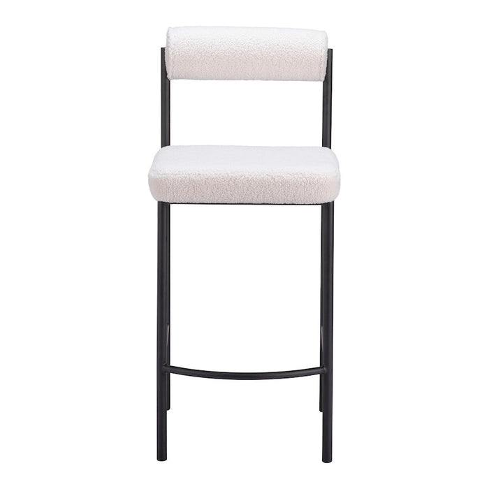 Zuo Modern Livorno Counter Stool Set of 2, Ivory