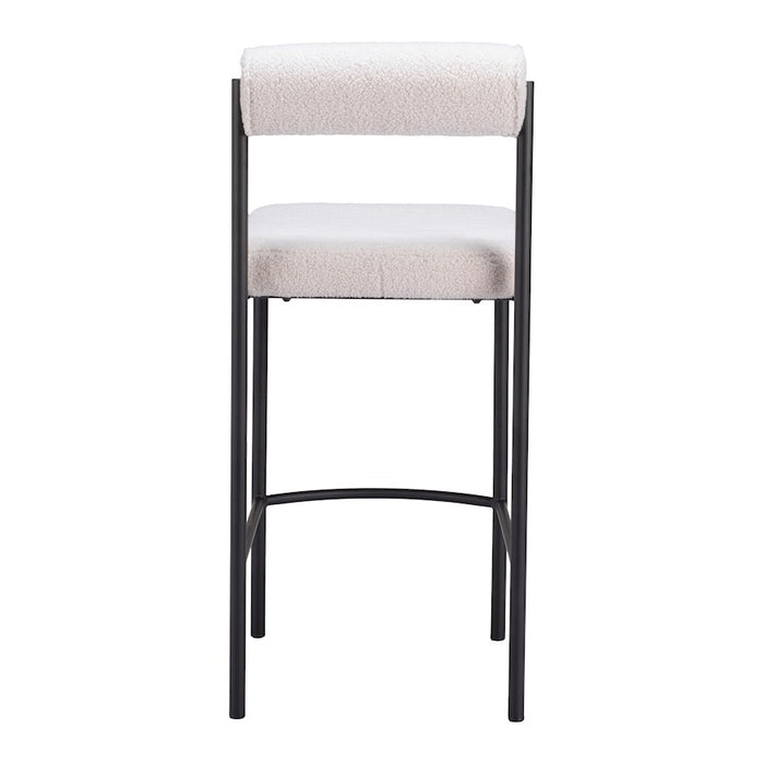 Zuo Modern Livorno Counter Stool Set of 2, Ivory