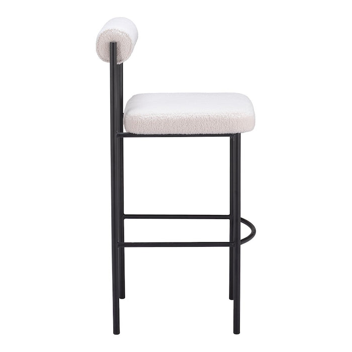 Zuo Modern Livorno BarStool Set of 2, Ivory