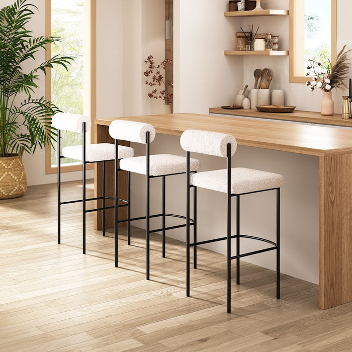 Zuo Modern Livorno BarStool Set of 2, Ivory