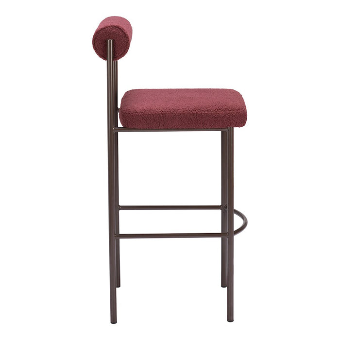 Zuo Modern Livorno BarStool Set of 2, Red/Bronze