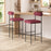 Zuo Modern Livorno BarStool Set of 2, Red/Bronze