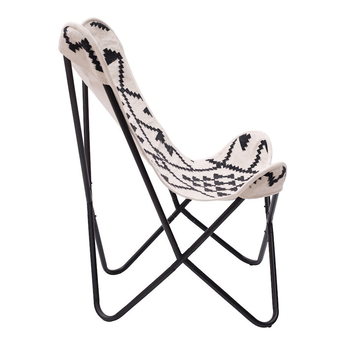 Zuo Modern Rabat Accent Chair, Beige/Black