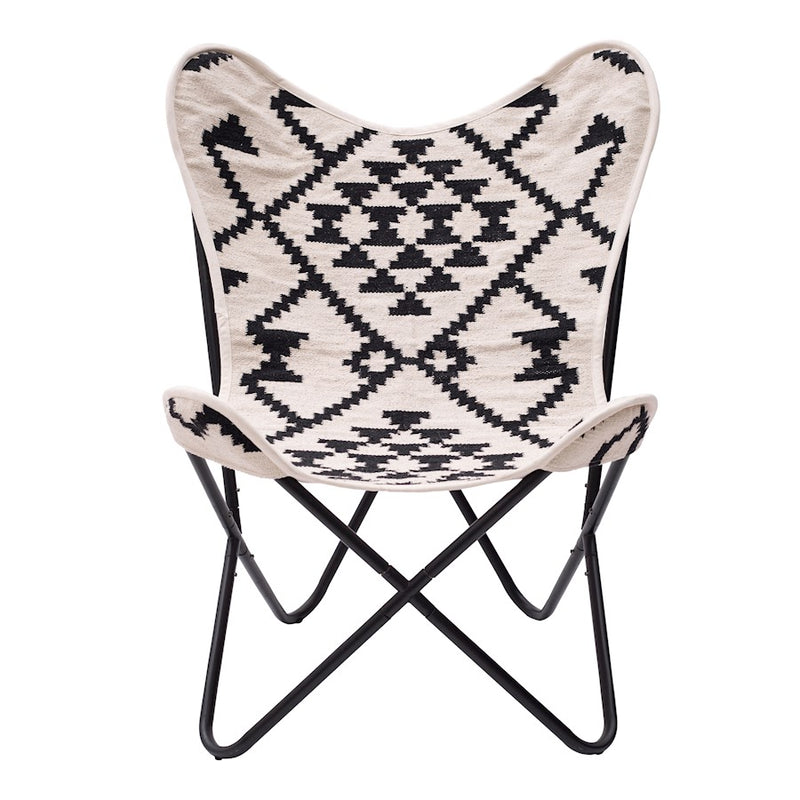 Zuo Modern Rabat Accent Chair, Beige/Black