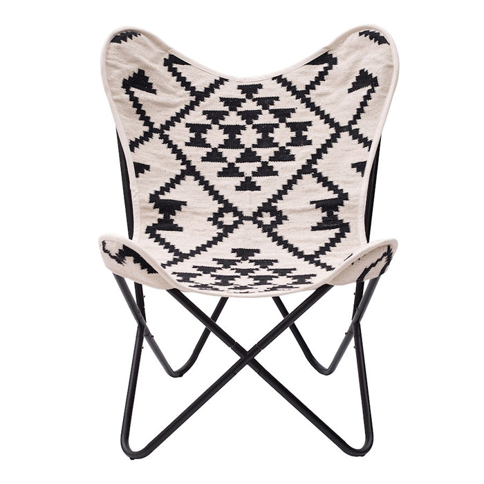 Zuo Modern Rabat Accent Chair, Beige/Black