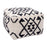 Zuo Modern Lizardo Ottoman, Beige/Black