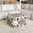 Zuo Modern Lizardo Ottoman, Beige/Black