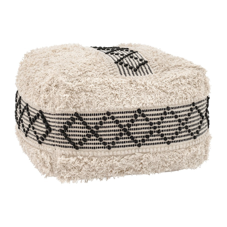 Zuo Modern Pisco Ottoman, Beige/Black - 109823