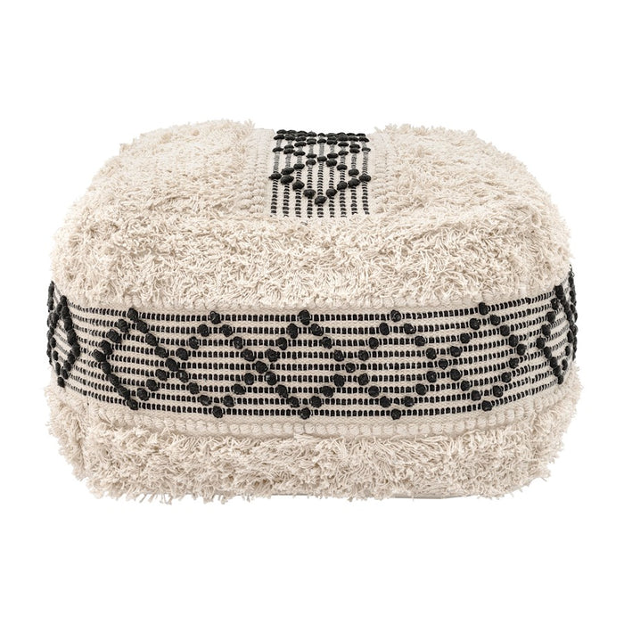 Zuo Modern Pisco Ottoman, Beige/Black