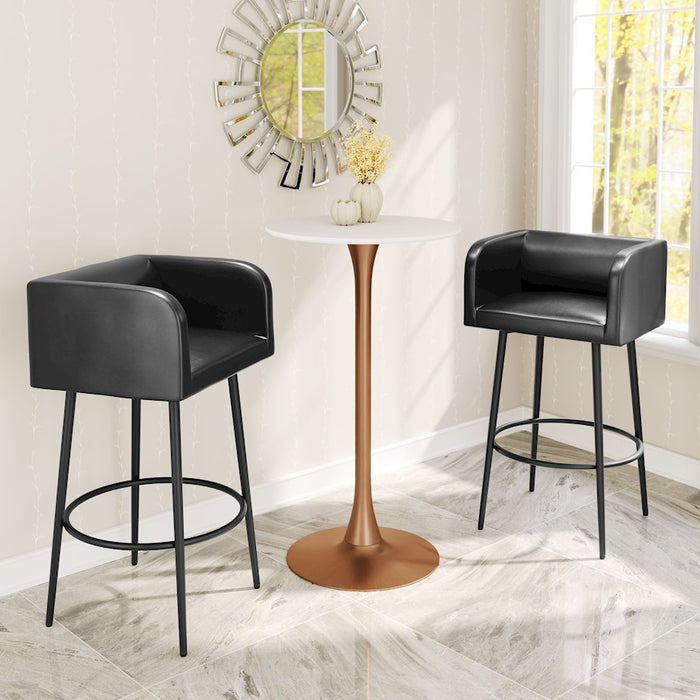 Zuo Modern Auray Bar Table, White/Gold