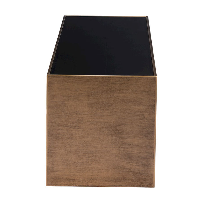 Zuo Modern Reed Coffee Table, Brass/Black