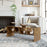 Zuo Modern Reed Coffee Table, Brass/Black