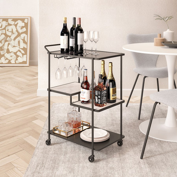 Zuo Modern Constanza Bar Cart, Black