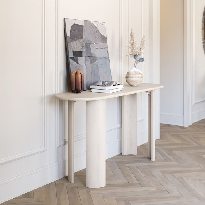 Zuo Modern Risan Console Table, Whitewashed