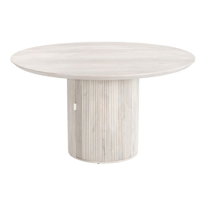Zuo Modern Izola Dining Table, Whitewashed