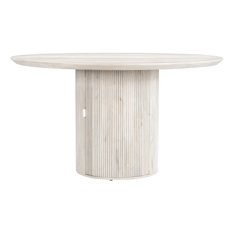 Zuo Modern Izola Dining Table, Whitewashed