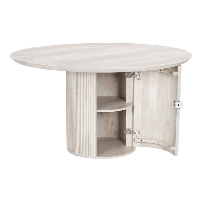 Zuo Modern Izola Dining Table, Whitewashed