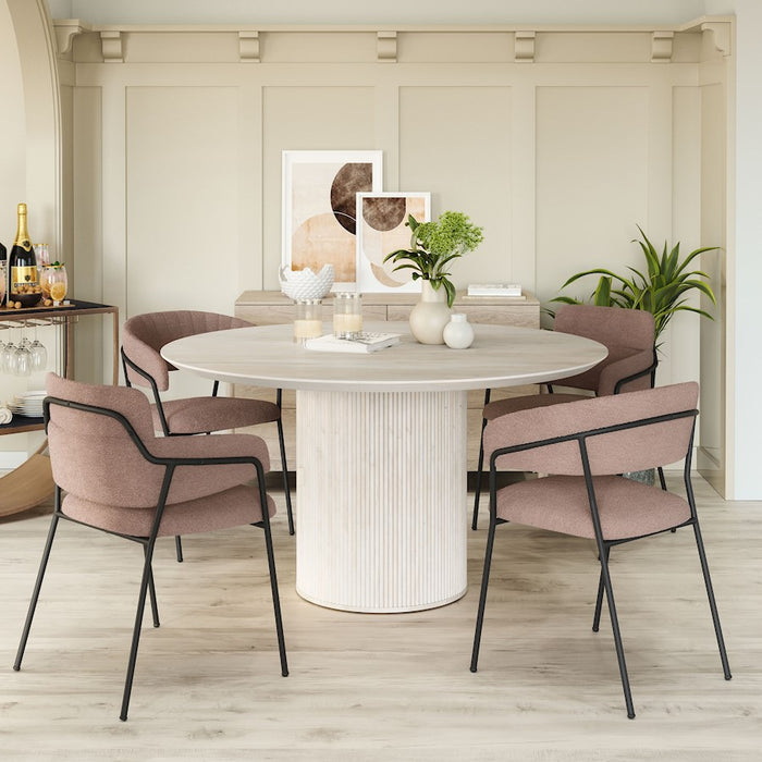 Zuo Modern Izola Dining Table, Whitewashed